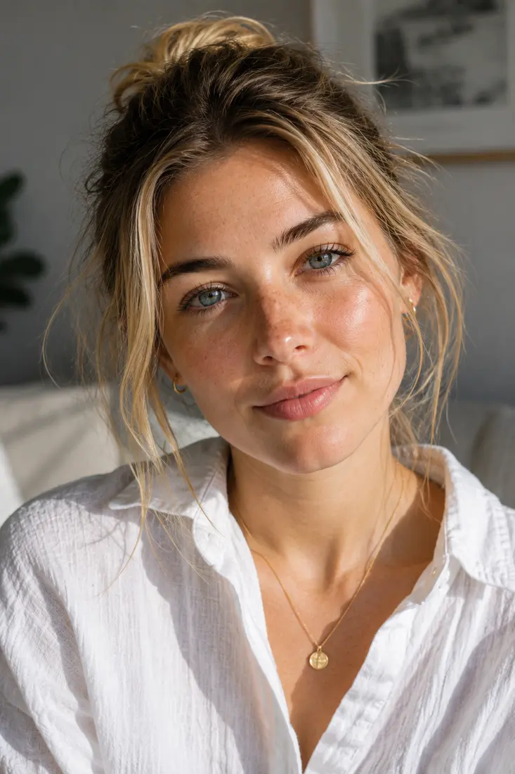 Original sunlit AI portrait